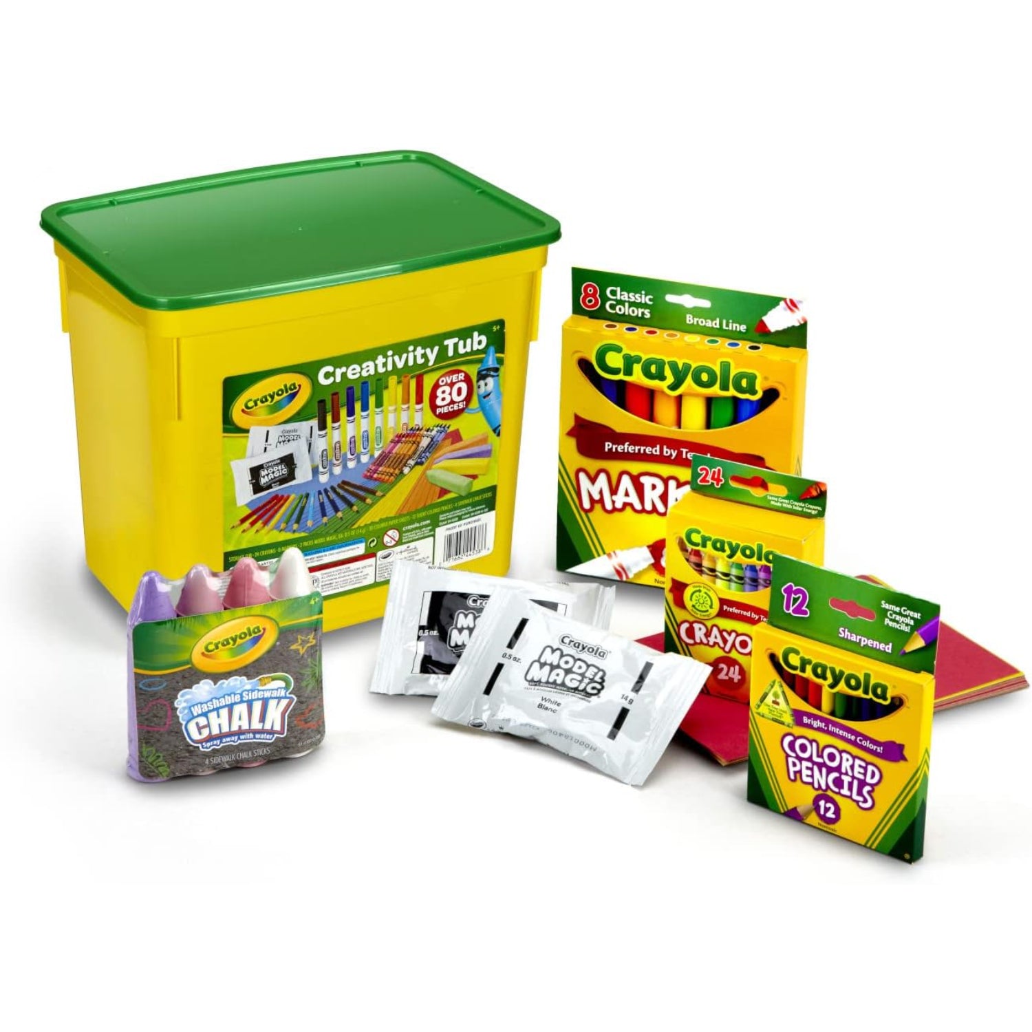 Crayola Creativity Tub, Arts and Crafts, Over 80 Tools, Crayons & Markers, Gifts for Kids