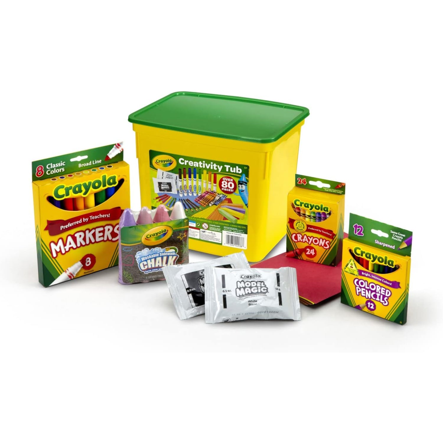 Crayola Creativity Tub, Arts and Crafts, Over 80 Tools, Crayons & Markers, Gifts for Kids