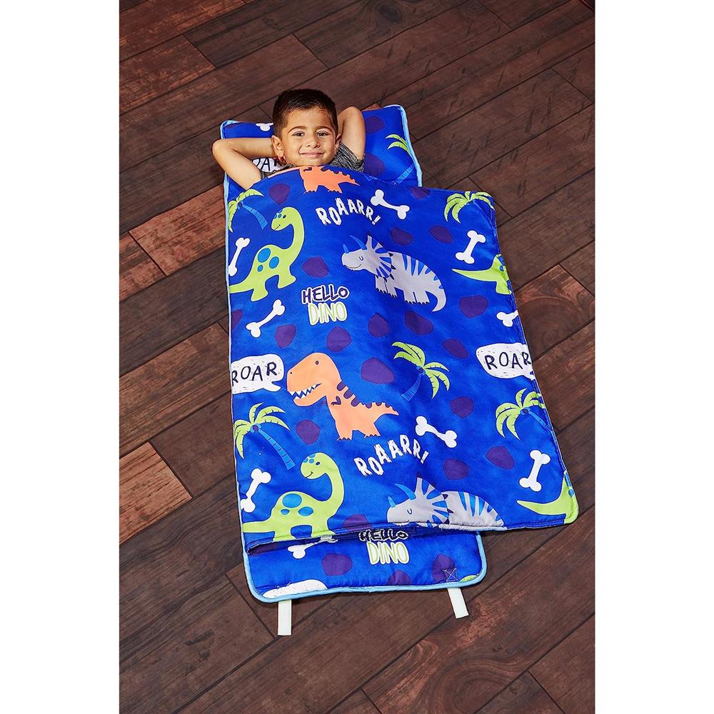 Everyday Kids Dinos Toddler Nap Mat with Removable Pillow