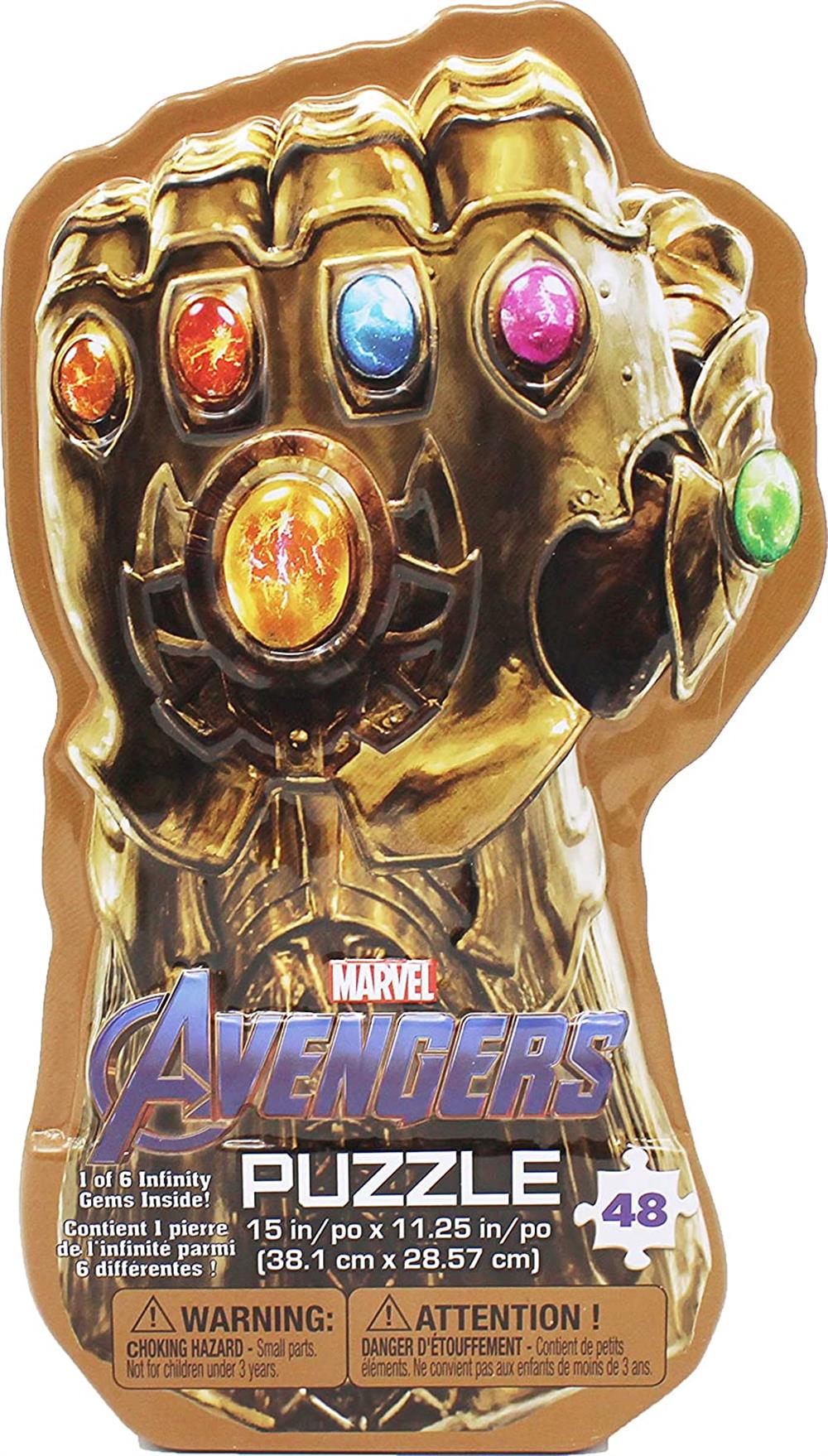 Marvel Avengers: Infinity War Gauntlet Tin with Surprise Puzzle and Infinity Gem