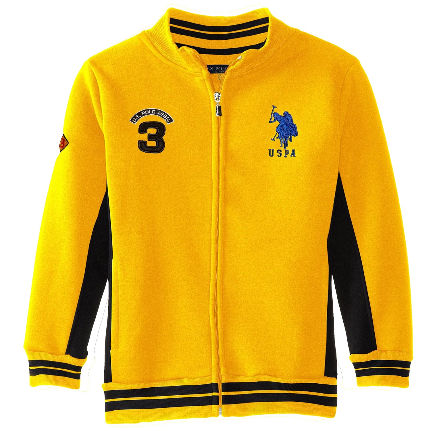 U.S. Polo Association Boys 4-7 Mock Neck Track Sweatshirt