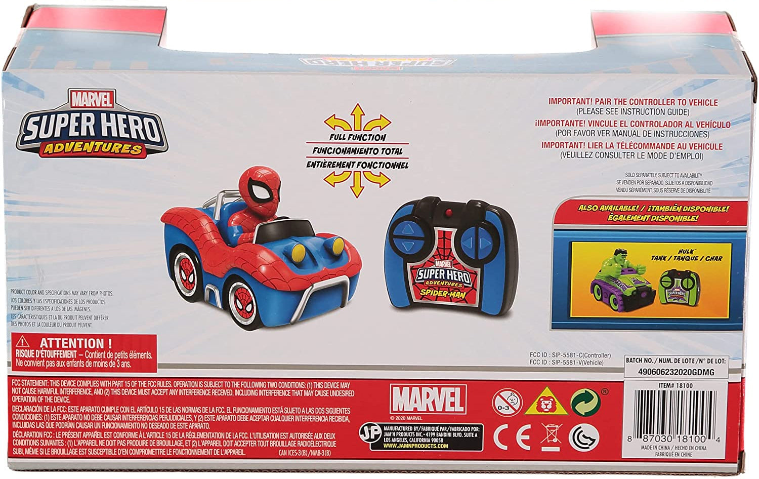 Marvel Super Hero Adventures Spiderman Full Function Buggy with 2.4 GHz Radio Control Remote