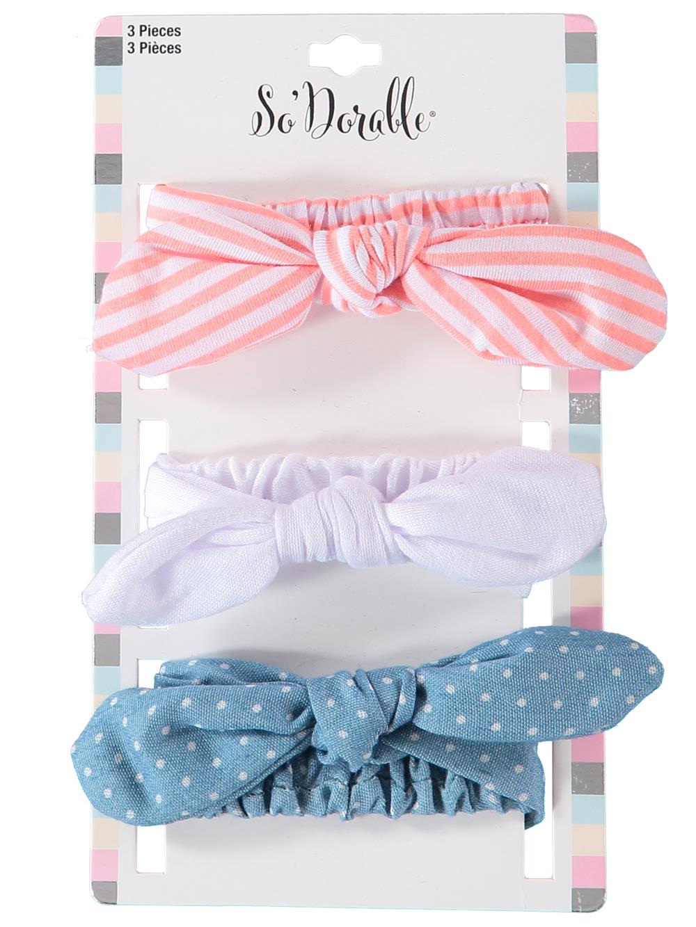 So Dorable 3 Piece Knit Bow Headwrap