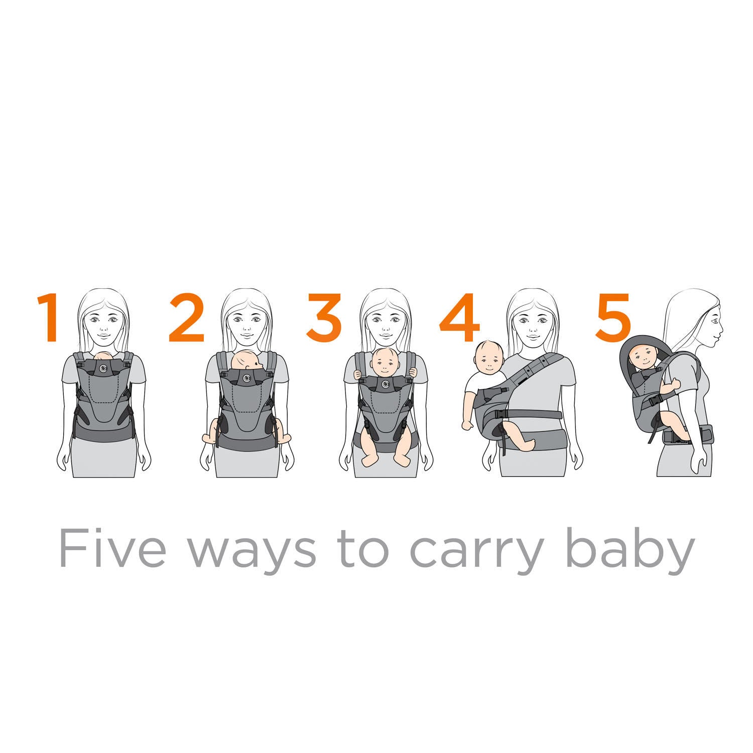 Contours Journey GO 5 Position Baby Carrier