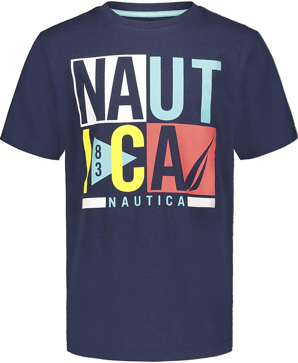 Nautica Boys 8-20 Stack Logo T-Shirt