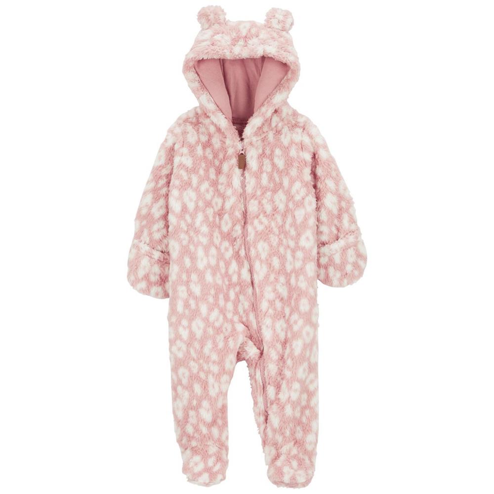 Carters Girls 0-24 Months Hooded Leopard Pram