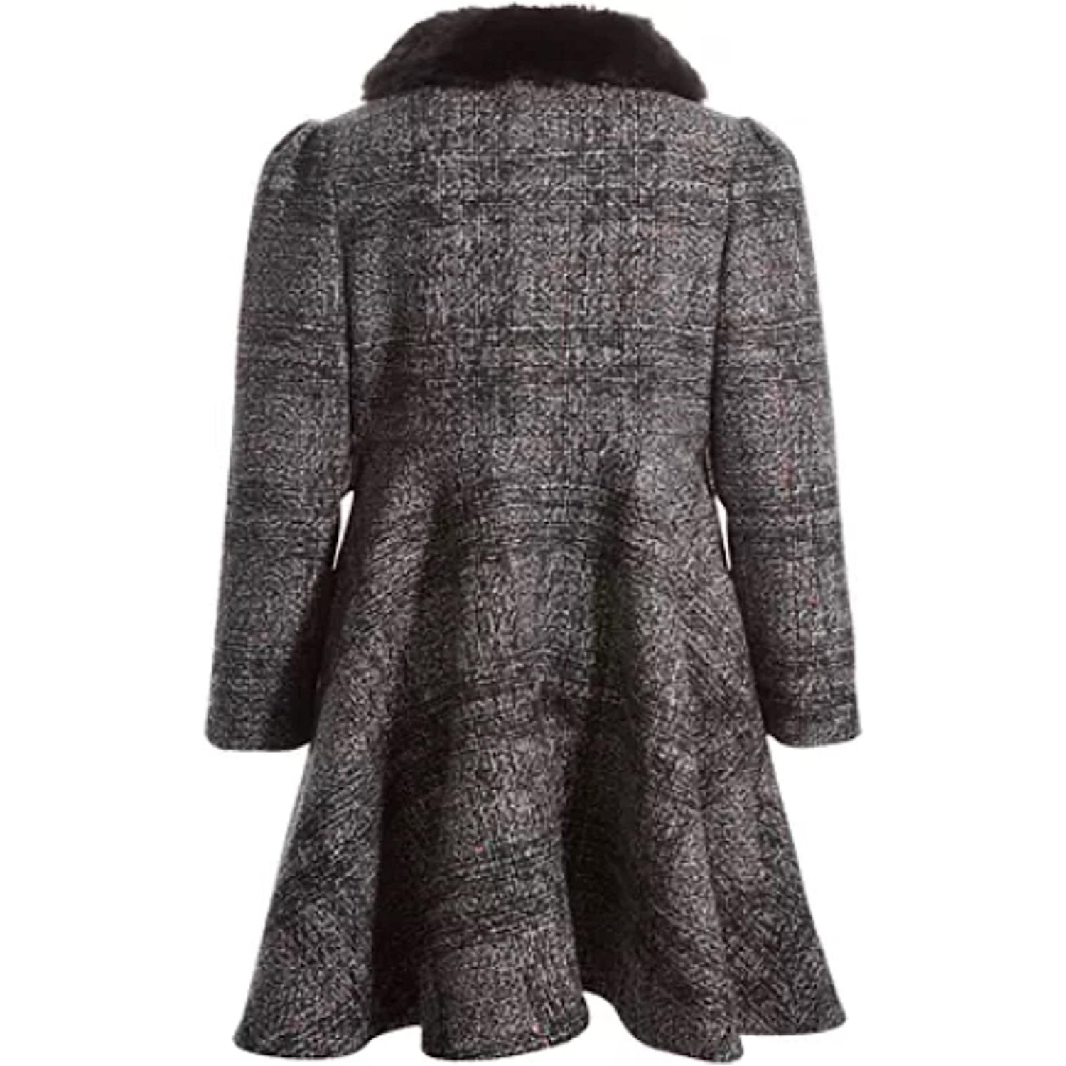 Rothschild Girls 4-20 Princess Faux Wool Coat with Faux Fur