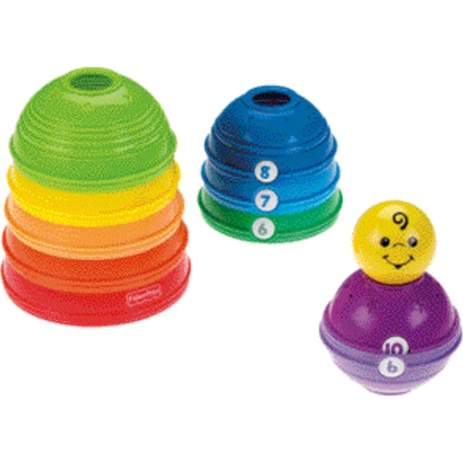 Fisher-Price Baby Stacking & Nesting Stack & Roll Cups, Set of 10