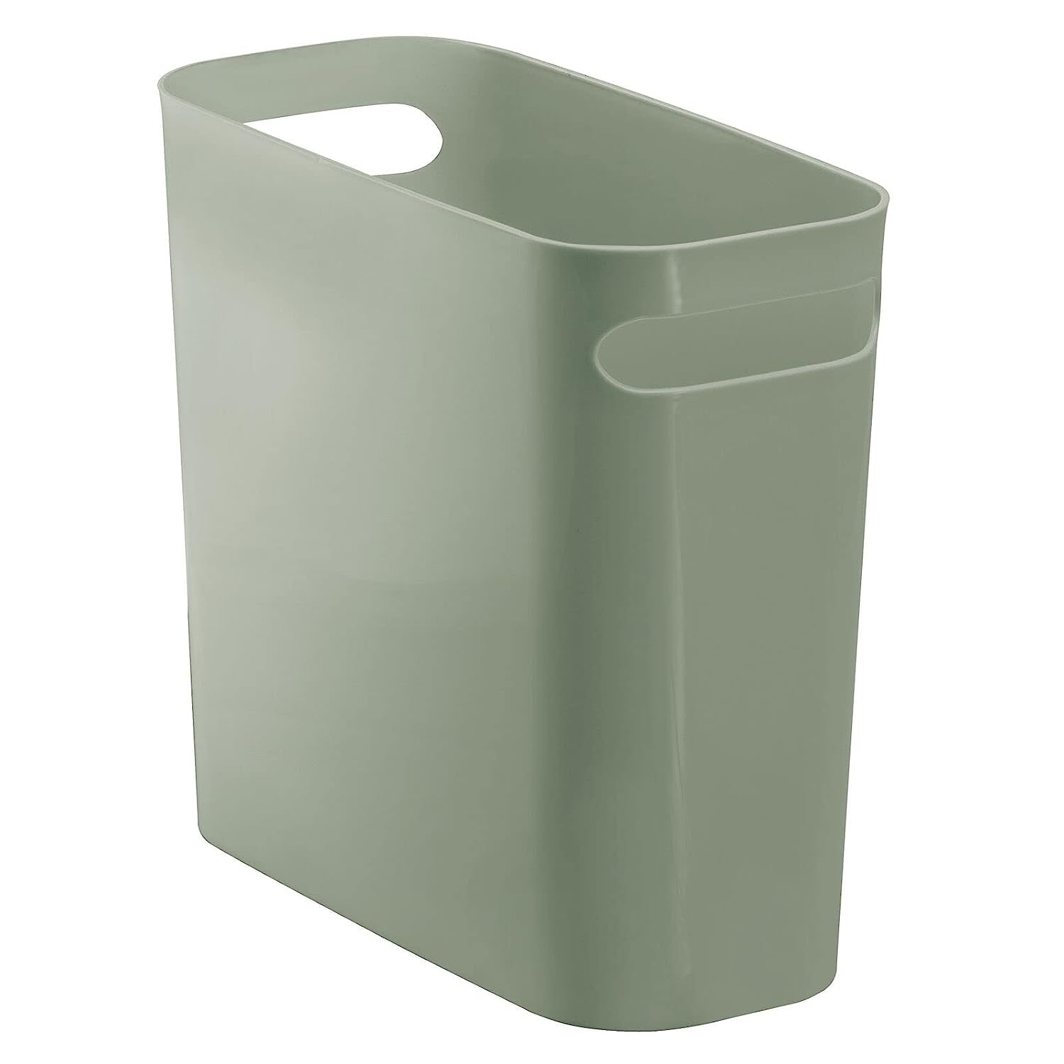 mDesign Plastic Small Trash Can, 1.5 Gallon, Olive Green