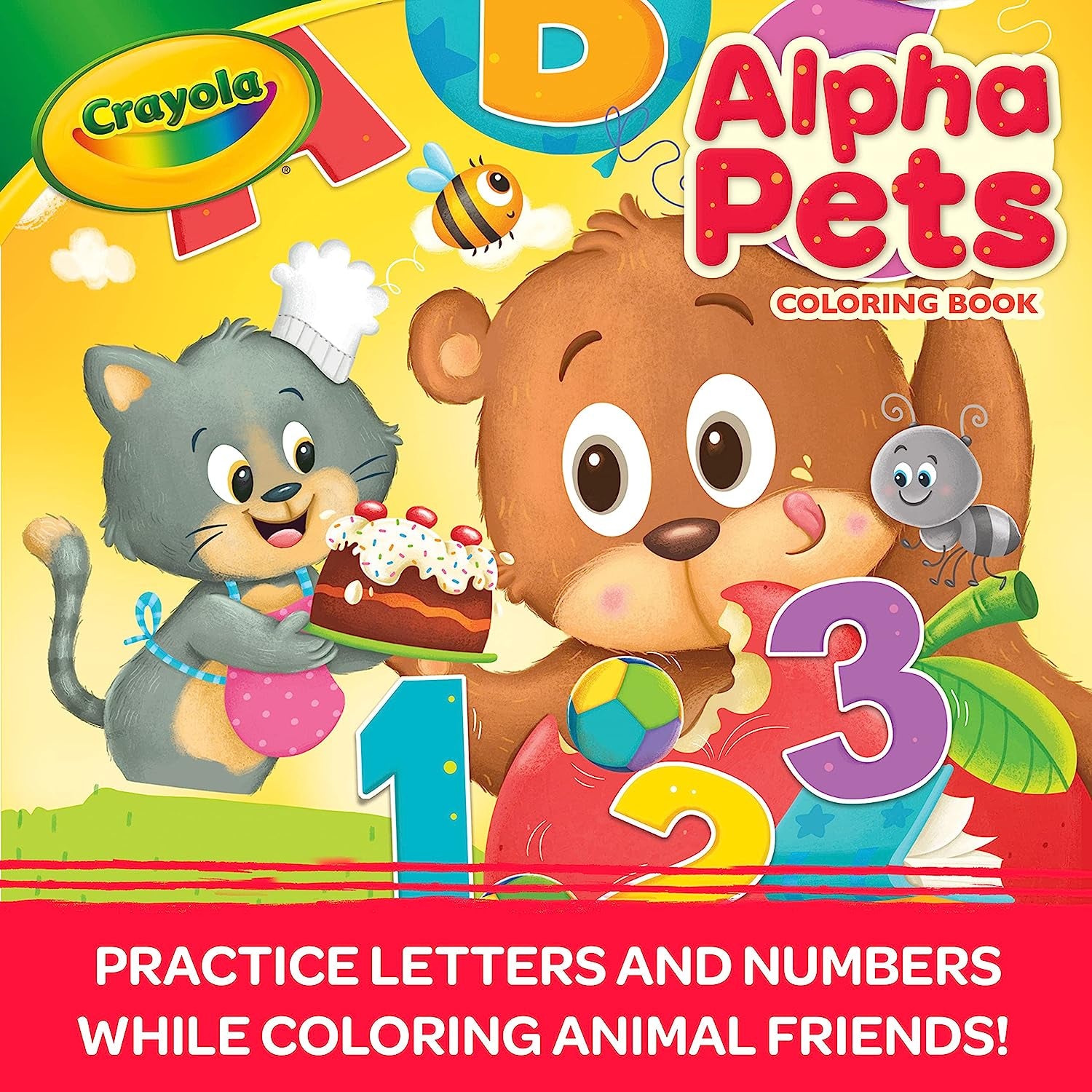 Crayola Alpha Pets Coloring Pages and Stickers, Number & Alphabet Coloring Book