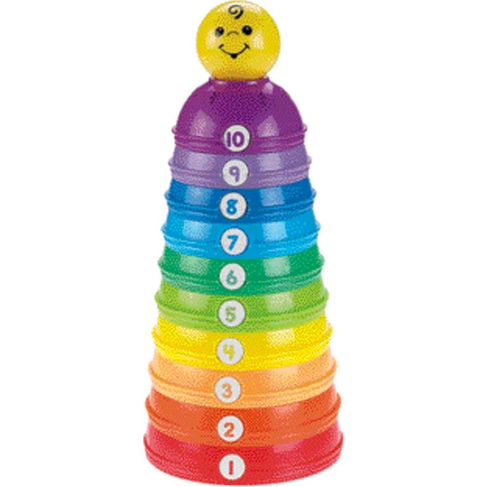 Fisher-Price Baby Stacking & Nesting Stack & Roll Cups, Set of 10