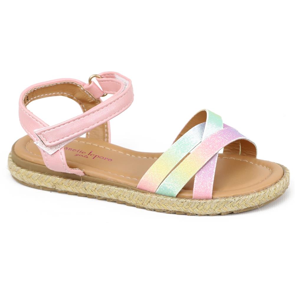 Nanette Lepore Girls Size 11-3 Open Toe Strappy Summer Espadrille Sandals (Little Kid/Big Kid)