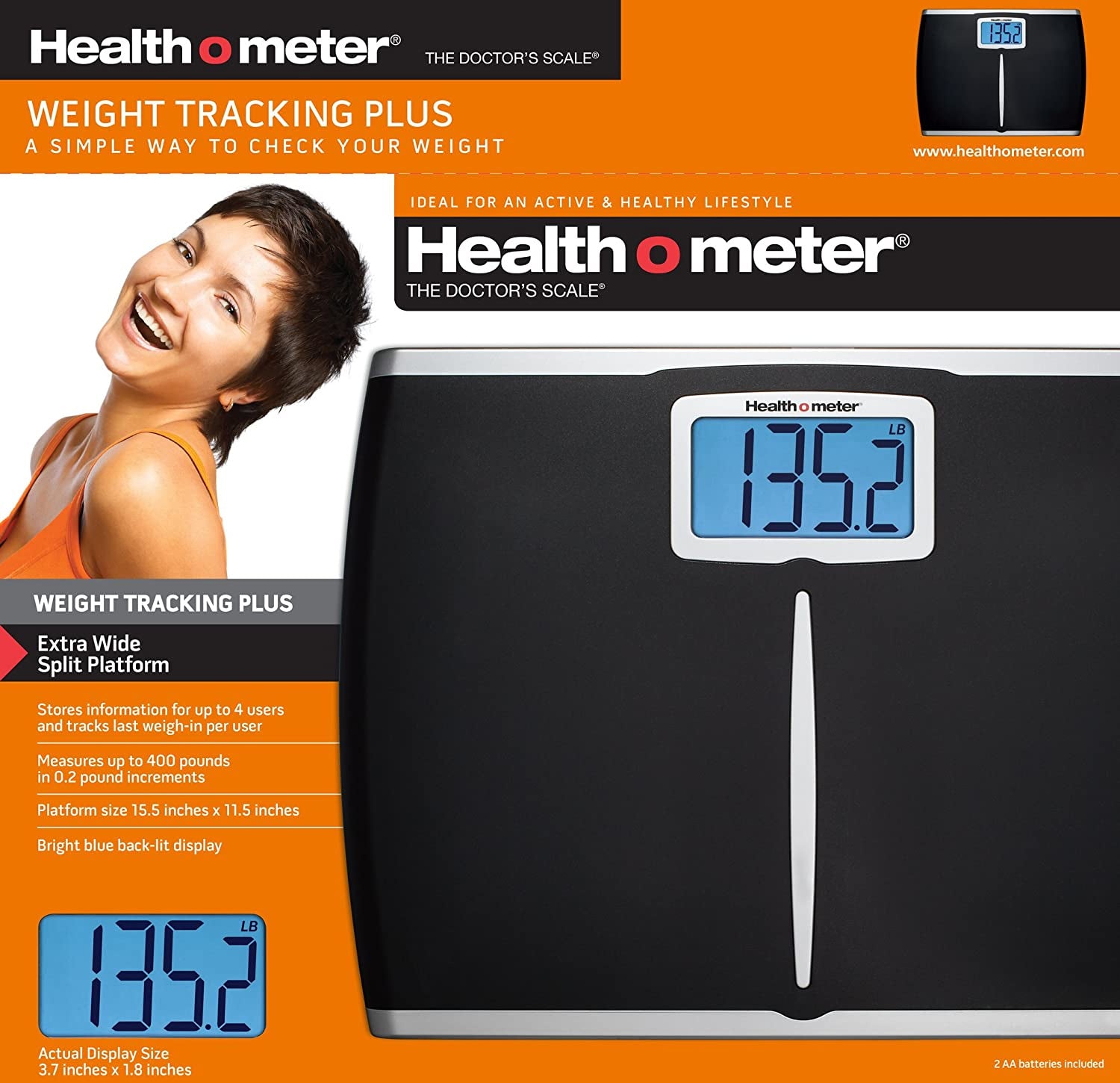 Health-O-Meter Extra-Wide Weight Tracking Scale