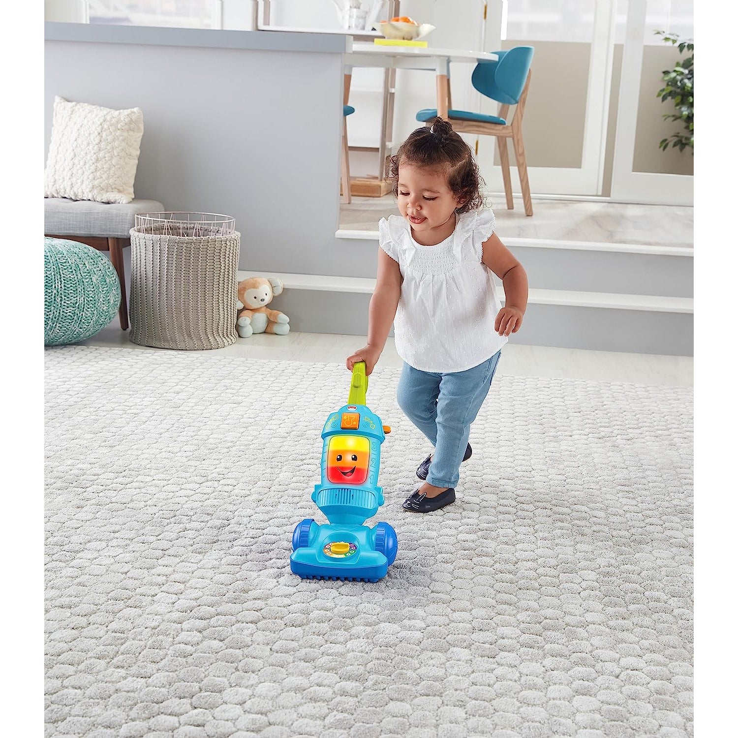 Fisher-Price Laugh & Learn Toddler Toy Light-Up Learning Vacuum Musical Push Along