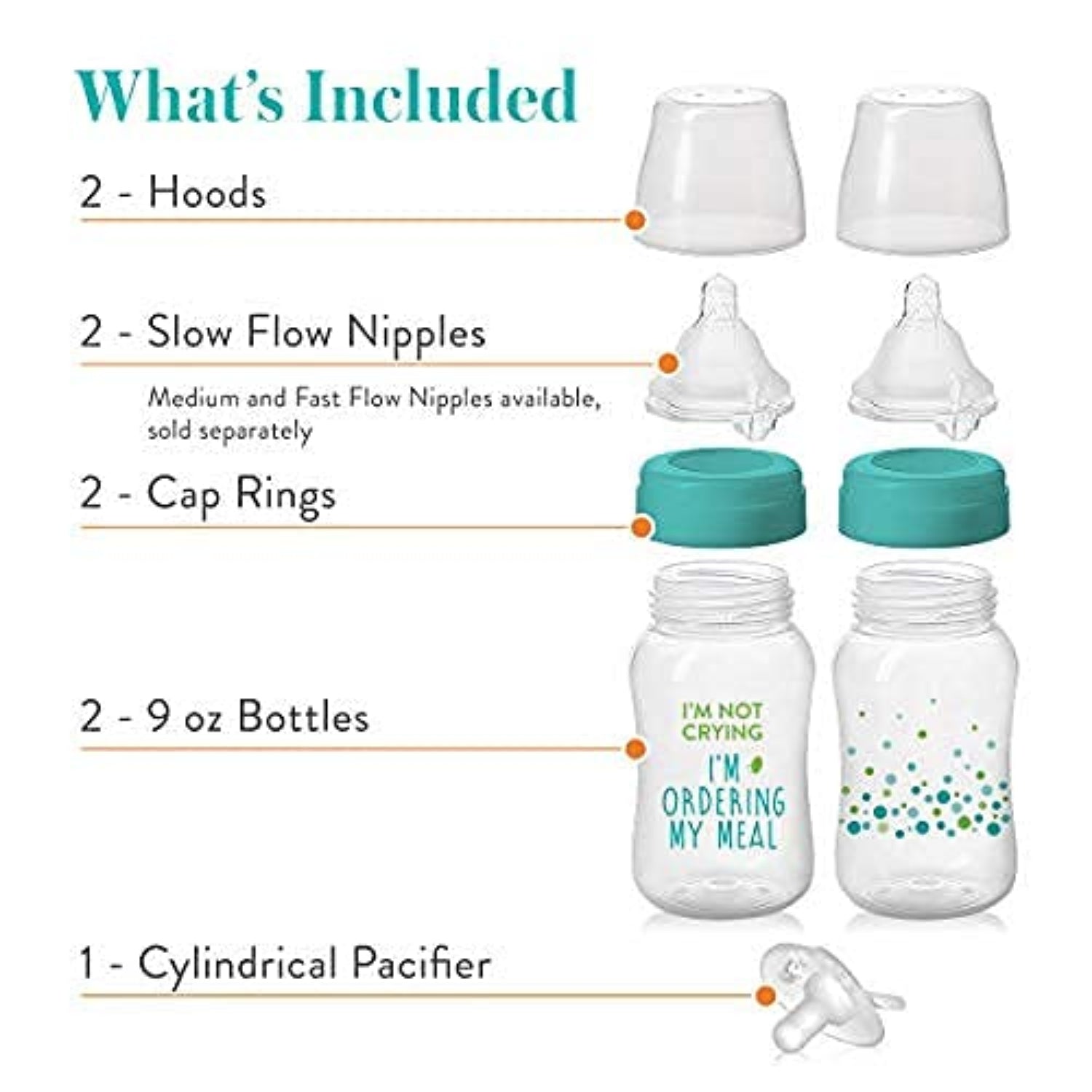 Evenflo Feeding Balance+ Wide Neck Printed Bottles - 9oz, 2-Pack