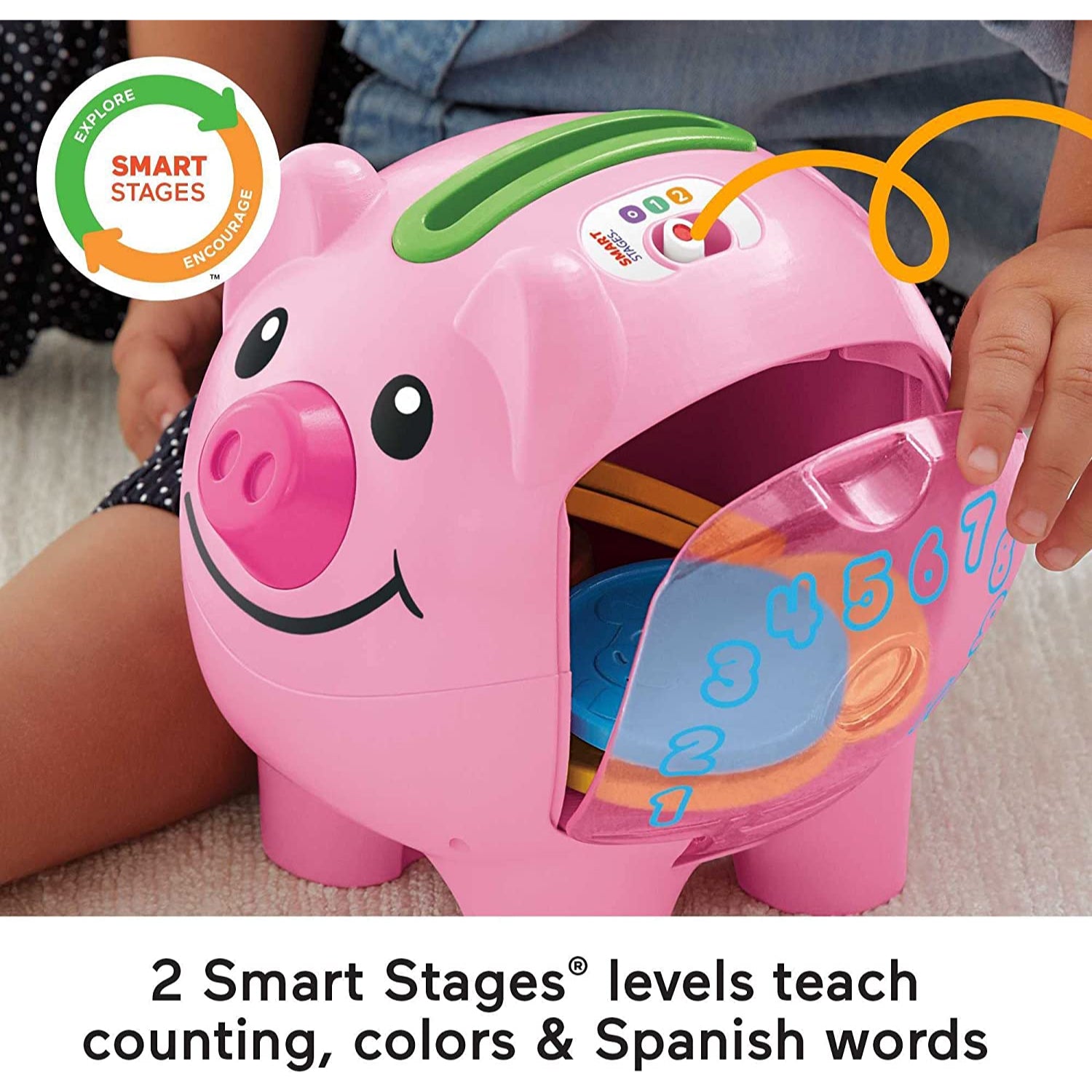 Fisher Price Laugh & Learn Baby Learning Toy Smart Stages Piggy Bank