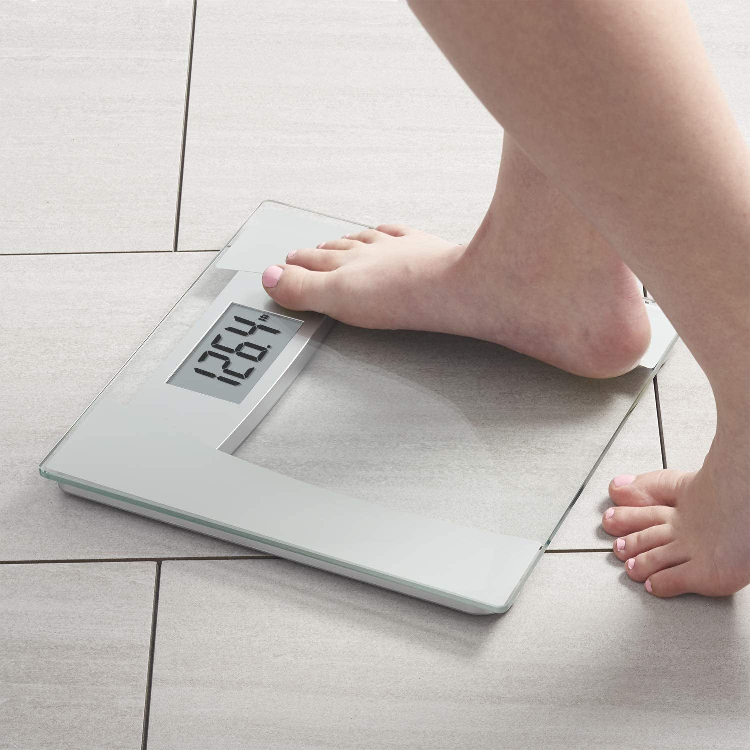 InstaTrack Digital Bathroom Scale, Silver