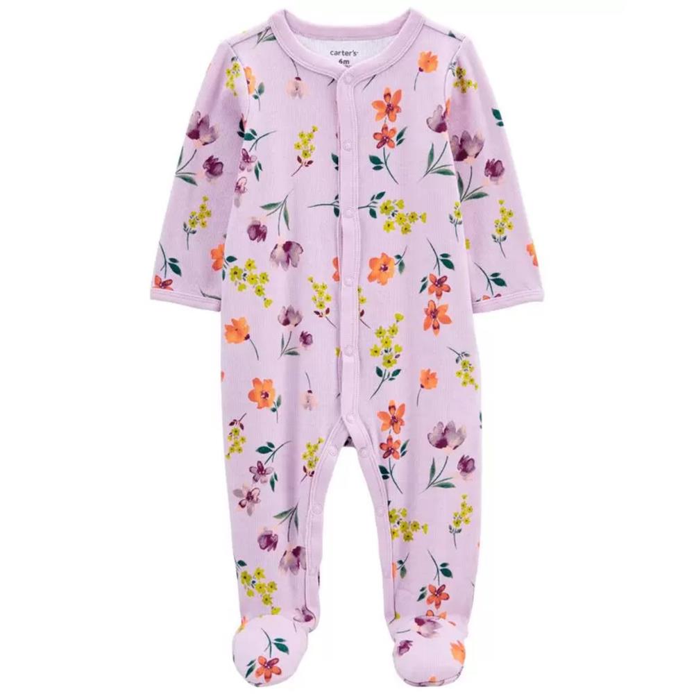 Carters Girls 0-9 Months Floral Snap-Up Footie Sleep & Play