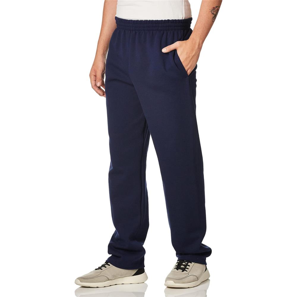 Fruit Of The Loom Mens S-4XL Fleece Open Bottom Sweatpants