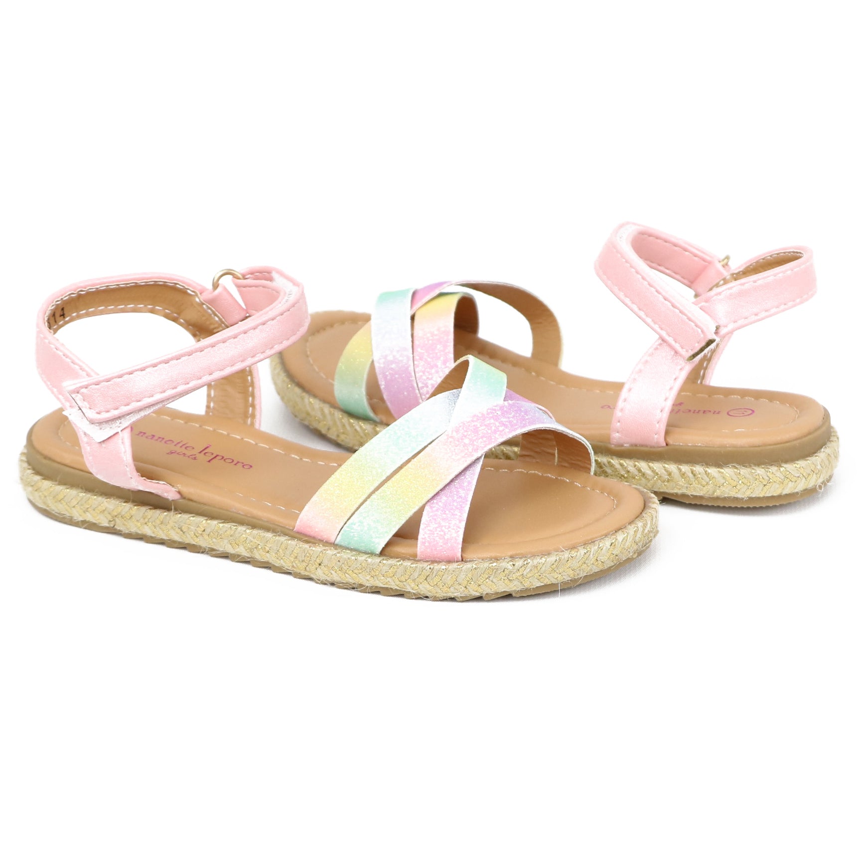 Nanette Lepore Girls Size 11-3 Open Toe Strappy Summer Espadrille Sandals (Little Kid/Big Kid)