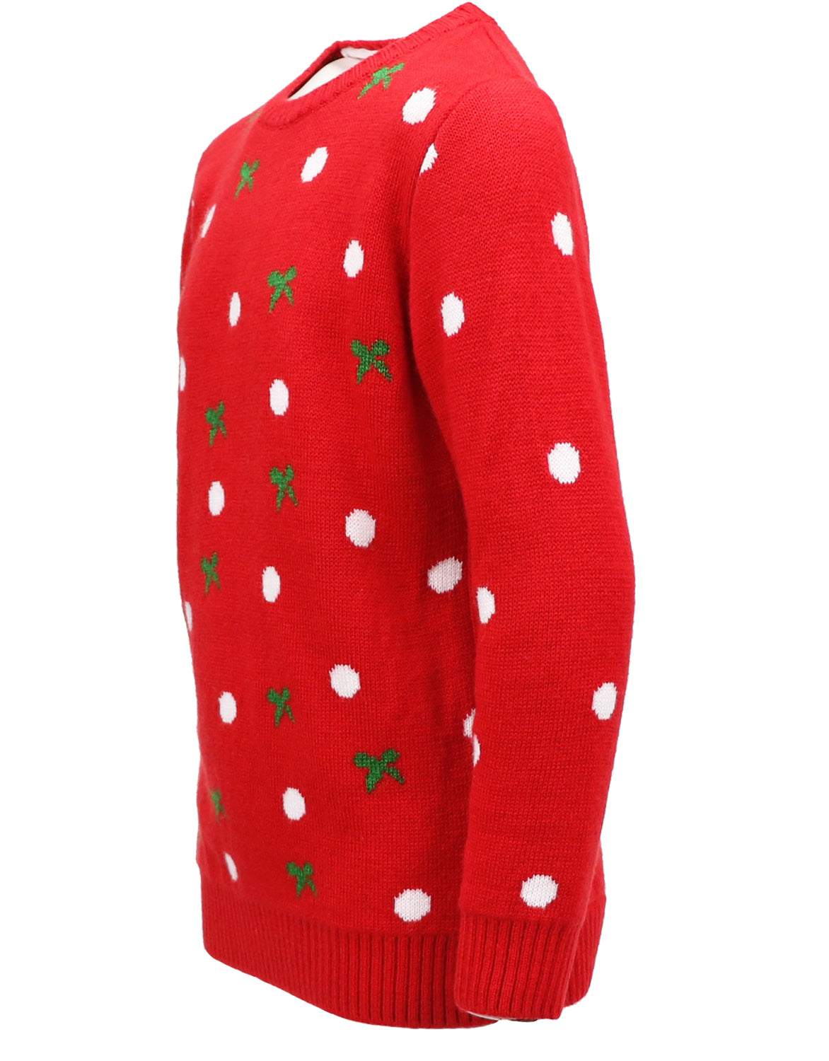 Cyndeelee Girls 2-16 Polka Dot & Bow Sweater