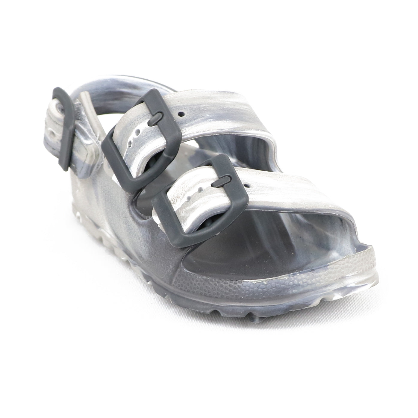 First Steps By Stepping Stones Baby and Infant Boy Sizes 7-10 Grey Camo Buckle Sandal