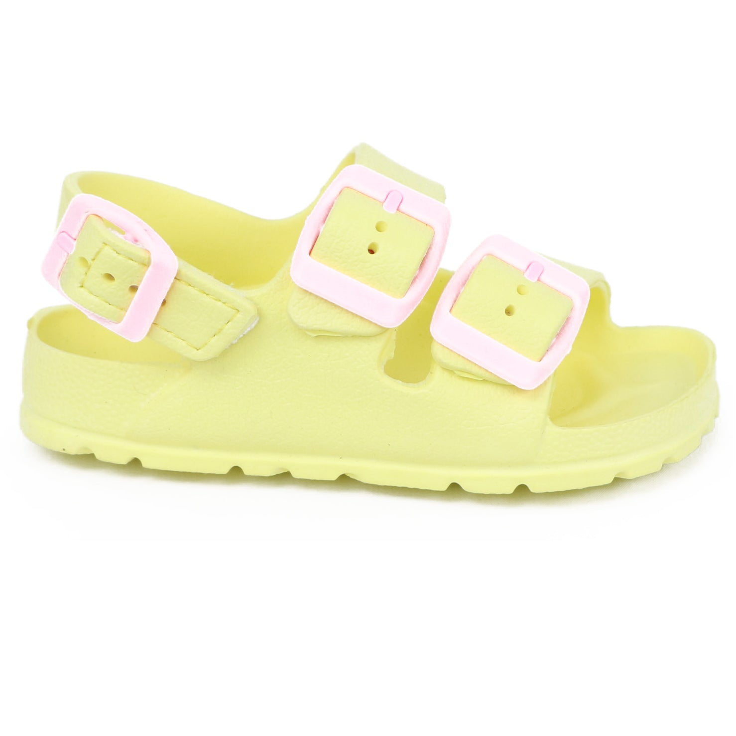 First Steps By Stepping Stones Baby and Infant Girl Sizes 4-6 Pastel Yellow Buckle Sandal