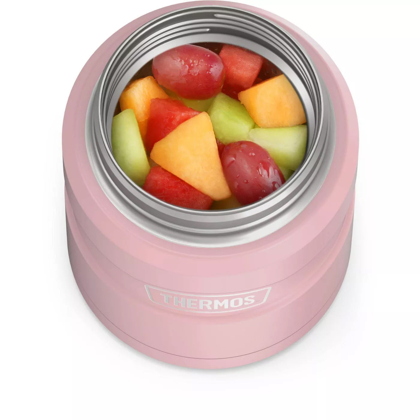 THERMOS Stainless King Vacuum-Insulated Food Jar with Spoon, 16 Ounce, Matte Rose