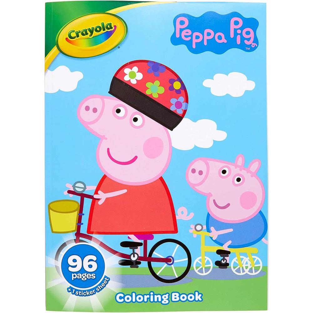 Crayola Peppa Pig Coloring Book with Stickers, Gift for Kids, 96 Pages