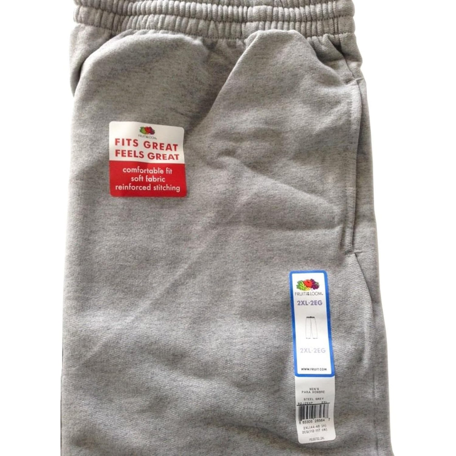 Fruit Of The Loom Mens S-XL Elastic Bottom Fleece Jogger Sweatpant