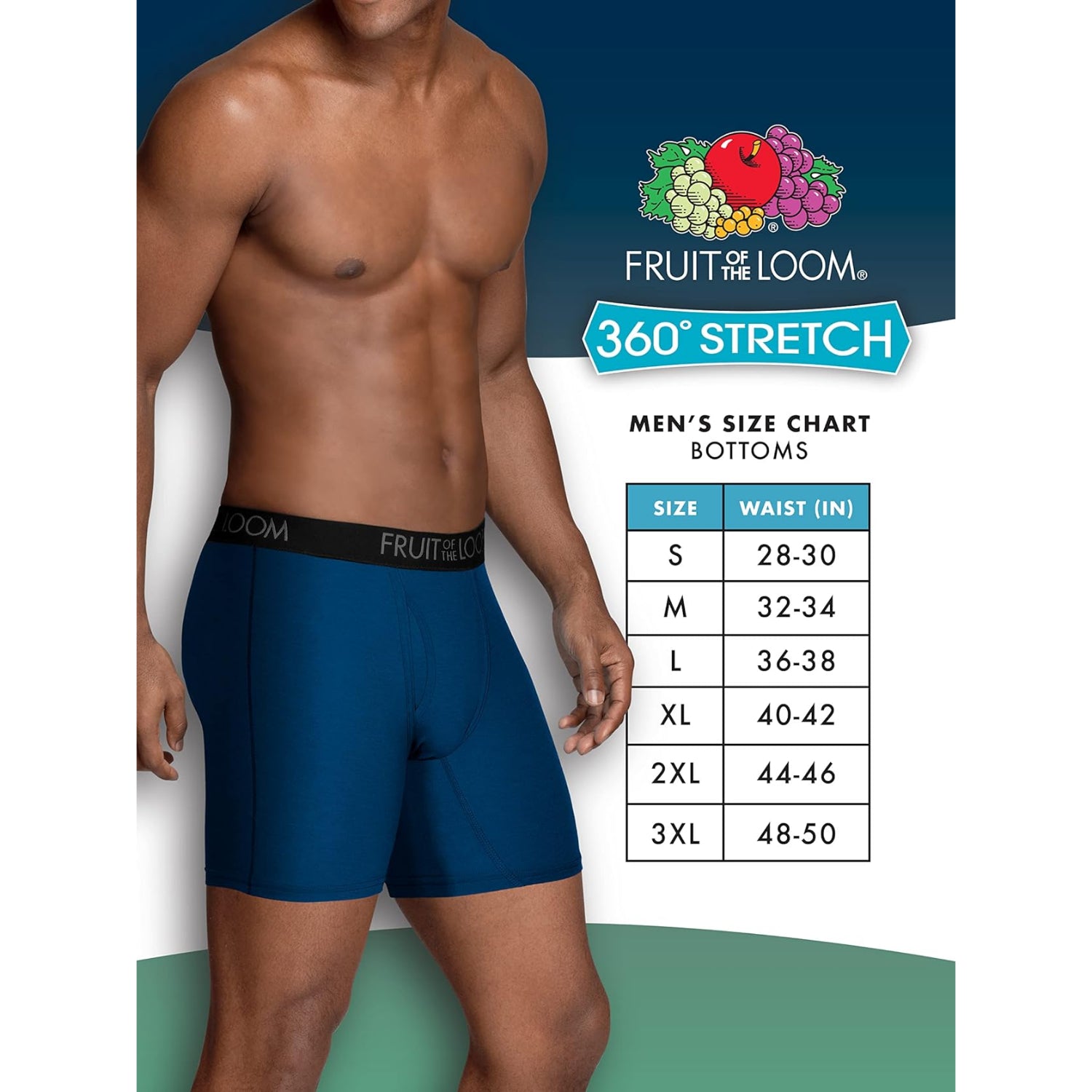 Fruit of the Loom Mens 360 Stretch Coolsoft Boxer Briefs, 6-Pack