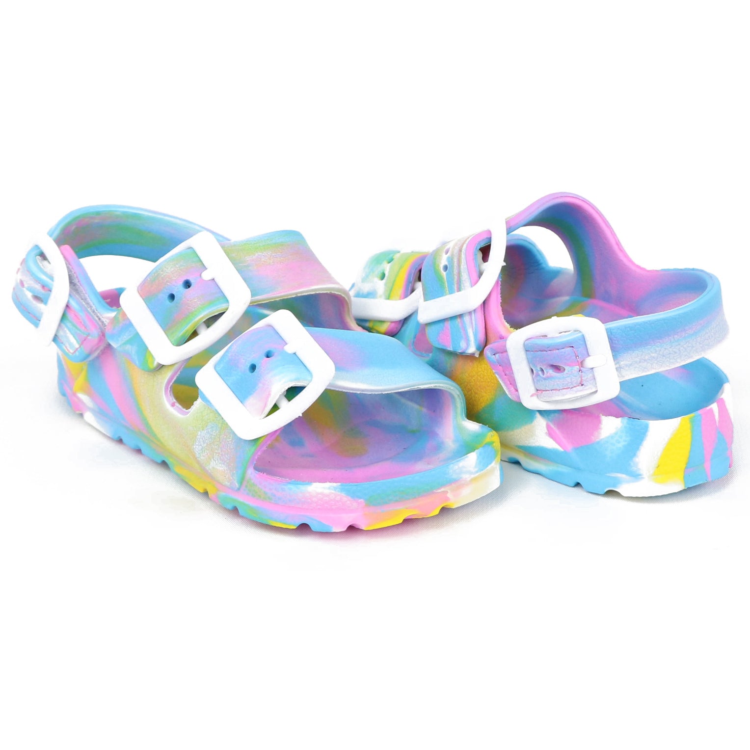 First Steps By Stepping Stones Baby and Infant Girl Sizes 4-6 Tie Dye Buckle Sandal