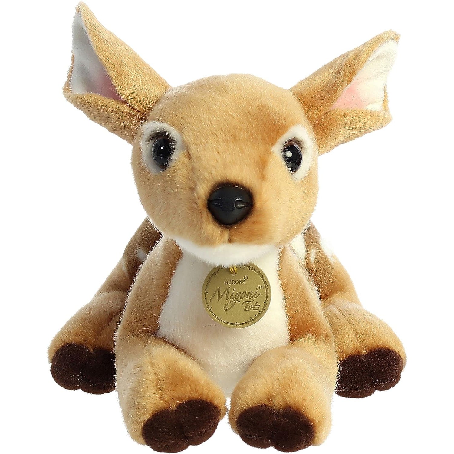 Aurora Adorable Miyoni Fawn Stuffed Animal - Lifelike Detail - Cherished Companionship - Brown 9 Inc