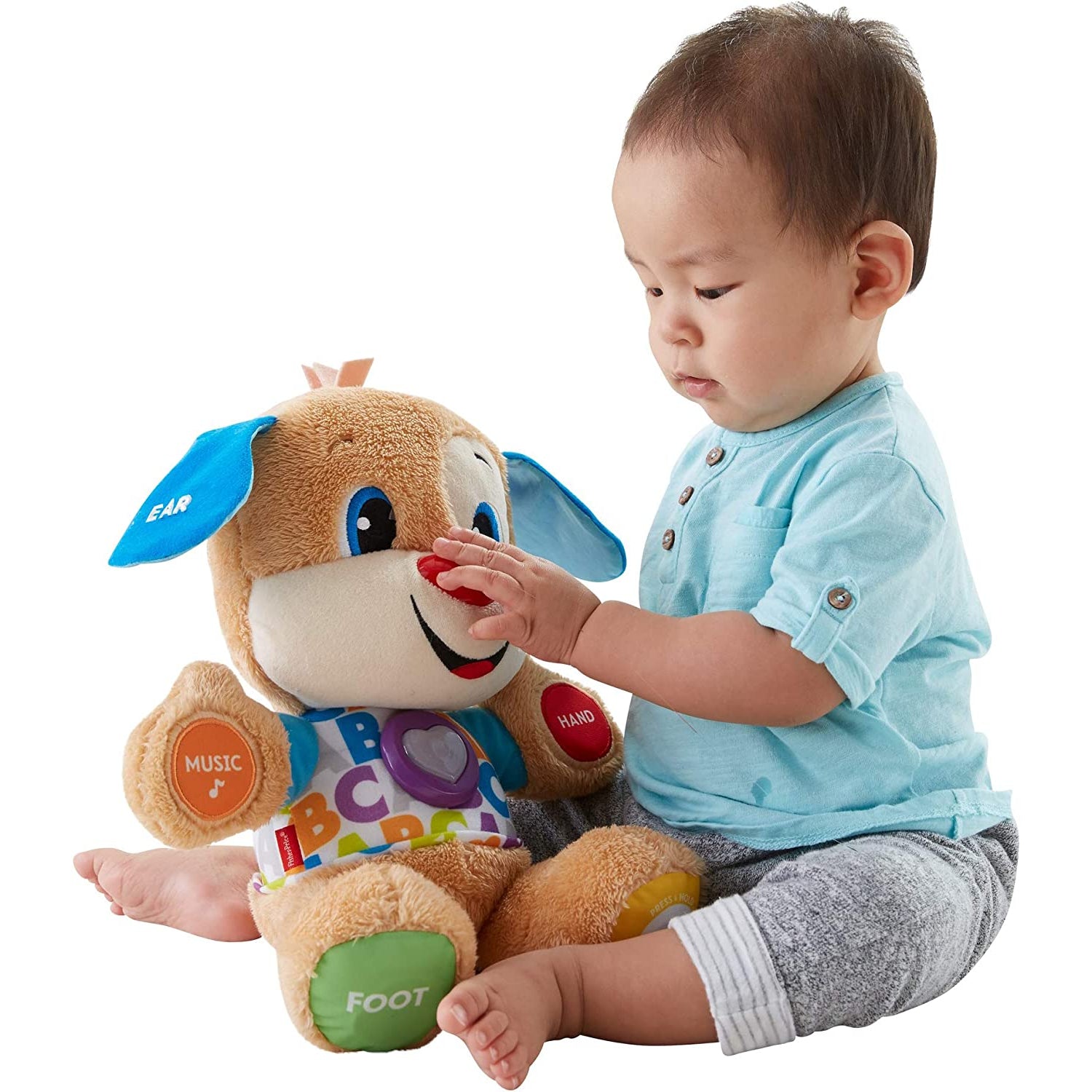 Fisher-Price Laugh & Learn Baby & Toddler Toy Smart Stages Puppy Interactive Plush Dog