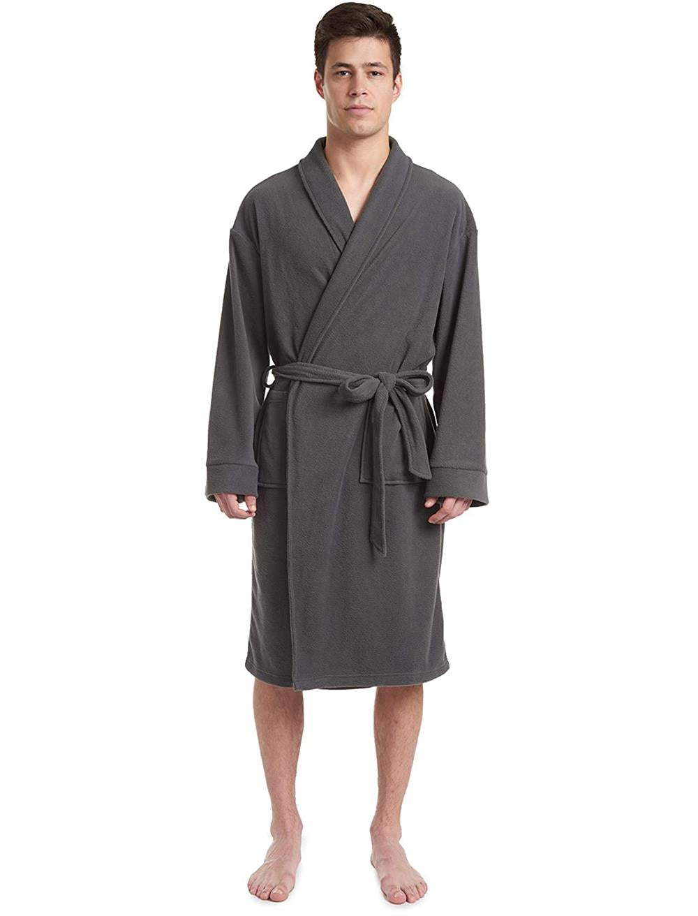 Cherokee Mens Plush Robe with Belt and Loops