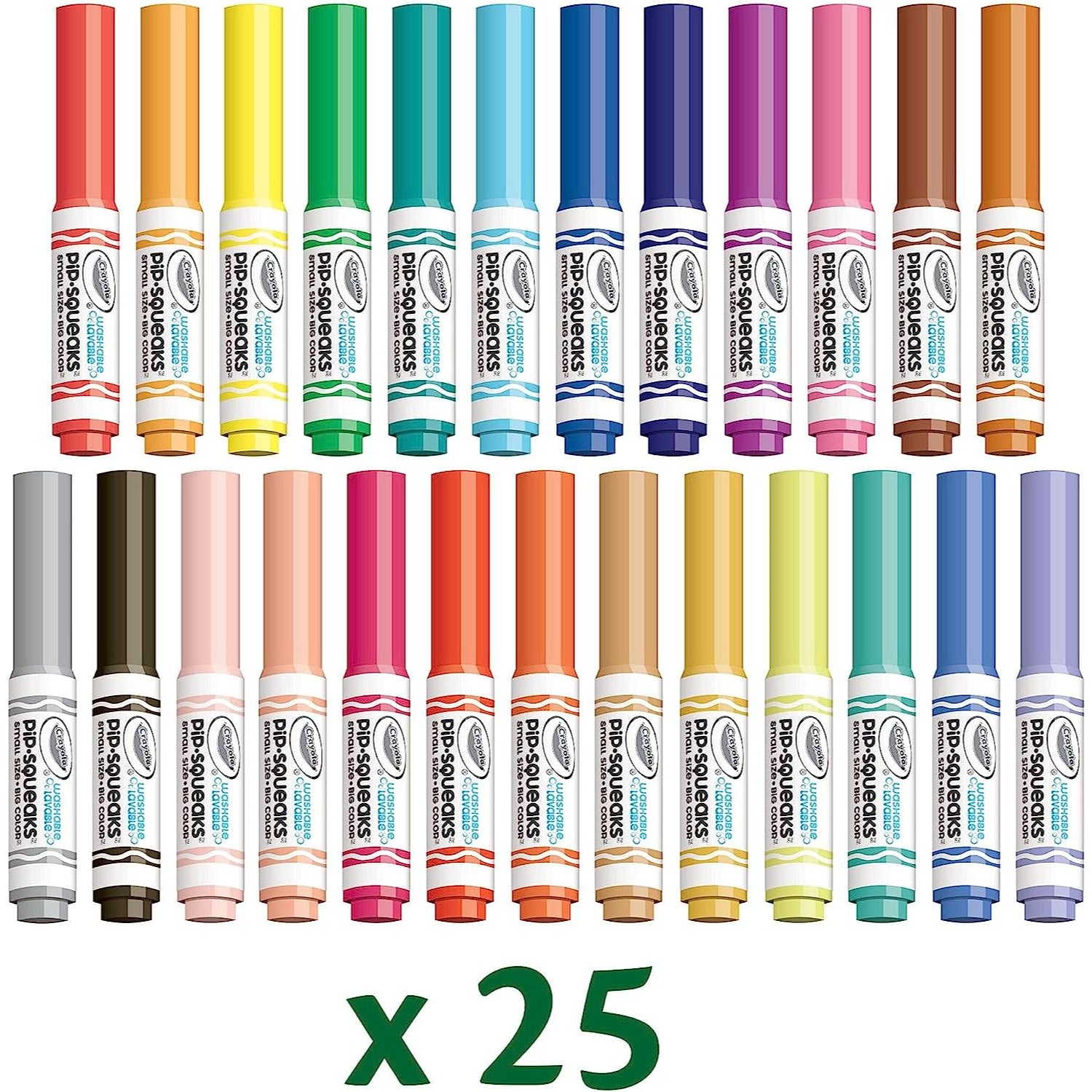 Crayola Pip Squeaks Marker Set (65ct), Washable Markers, Kids Art Supplies