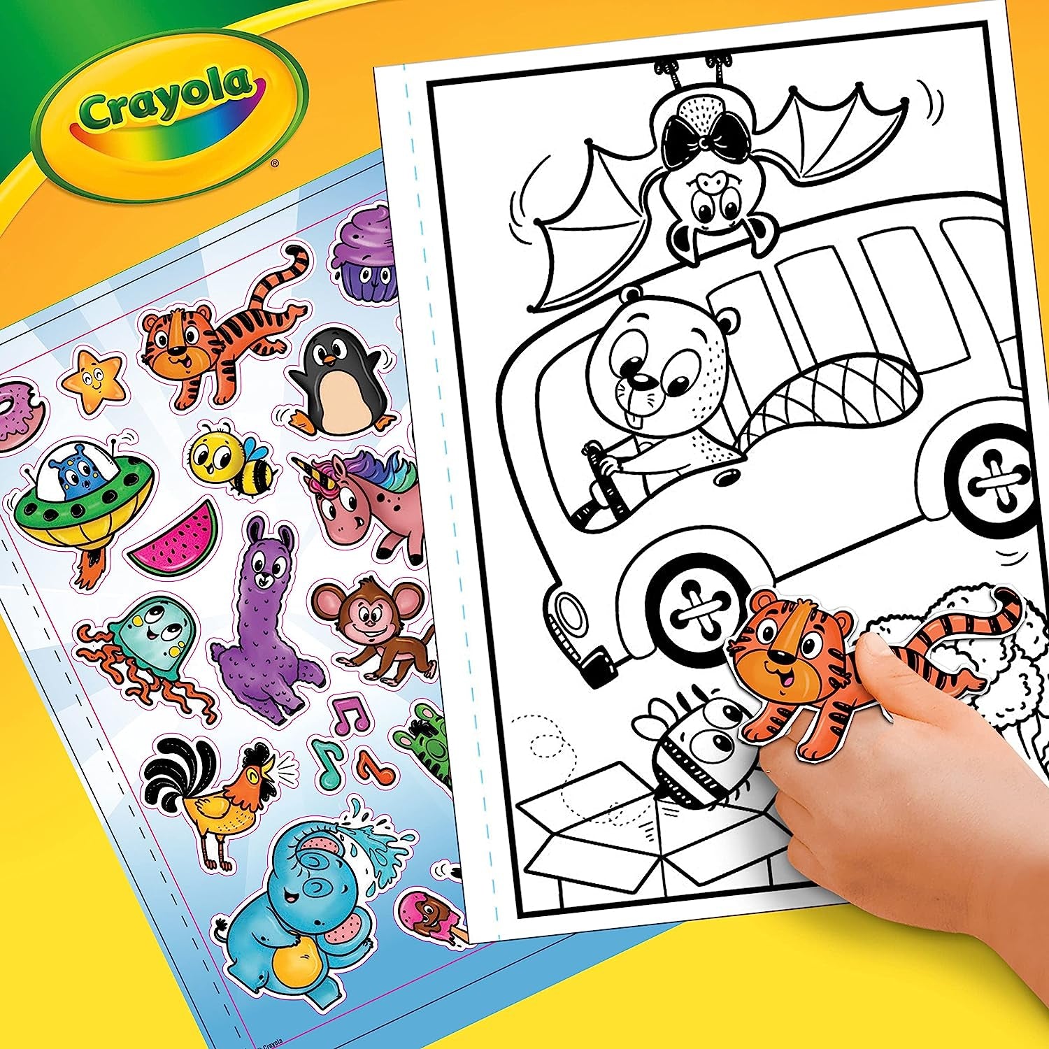 Crayola Alpha Pets Coloring Pages and Stickers, Number & Alphabet Coloring Book