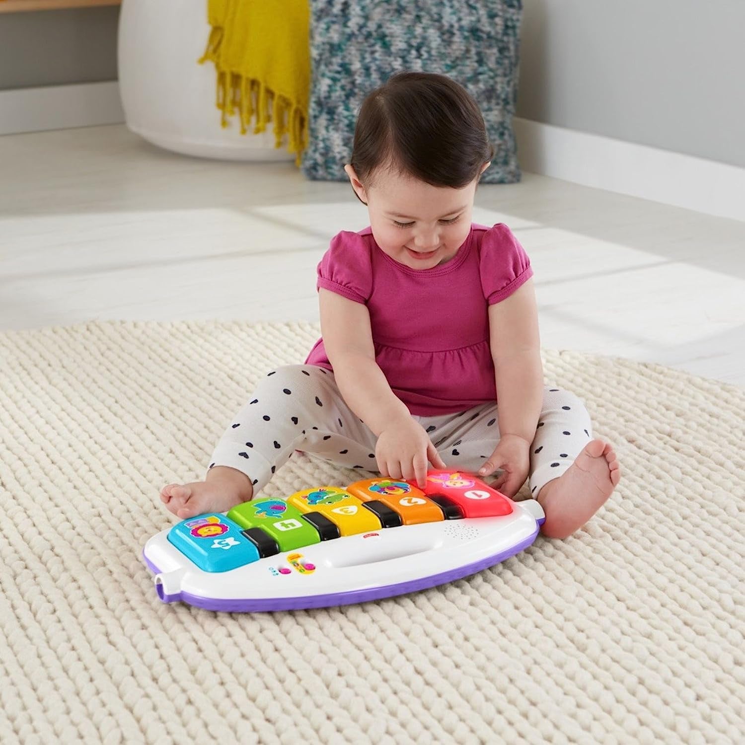 Fisher-Price Baby Playmat Deluxe Kick & Play Piano Gym With Musical -Toy Lights