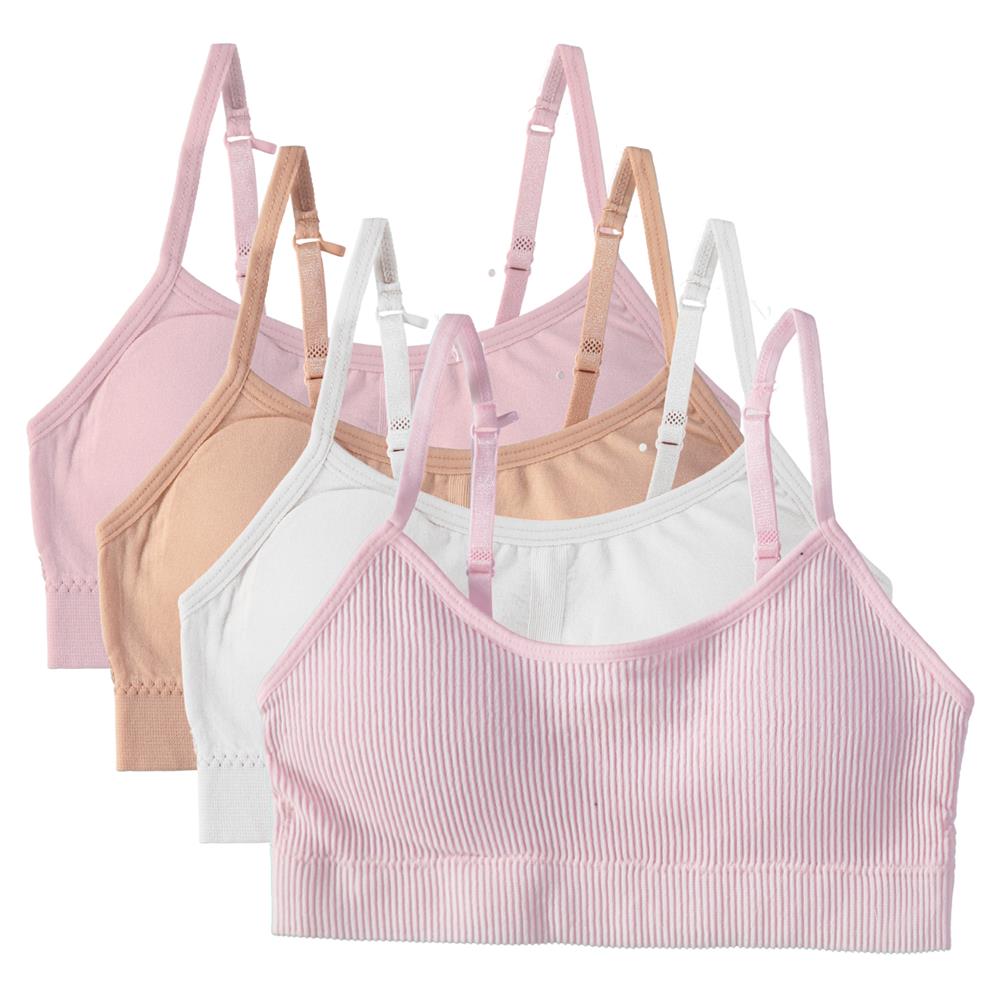 Cyndeelee Girls 7-16 Padded Bralette, 4-Pack