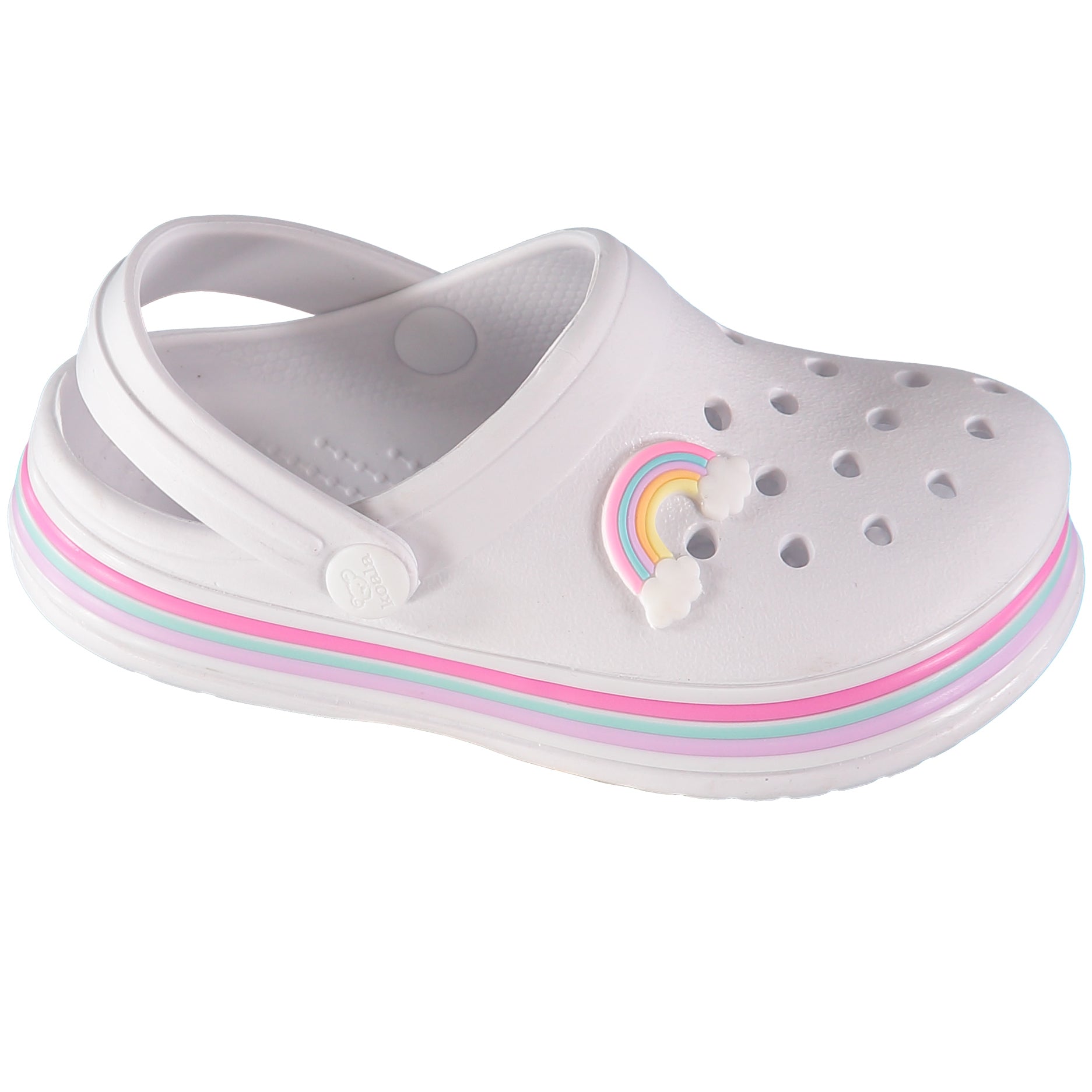 Koala Kids Toddler Girls Sizes 7-10 Rainbow Cloud EVA Clogs