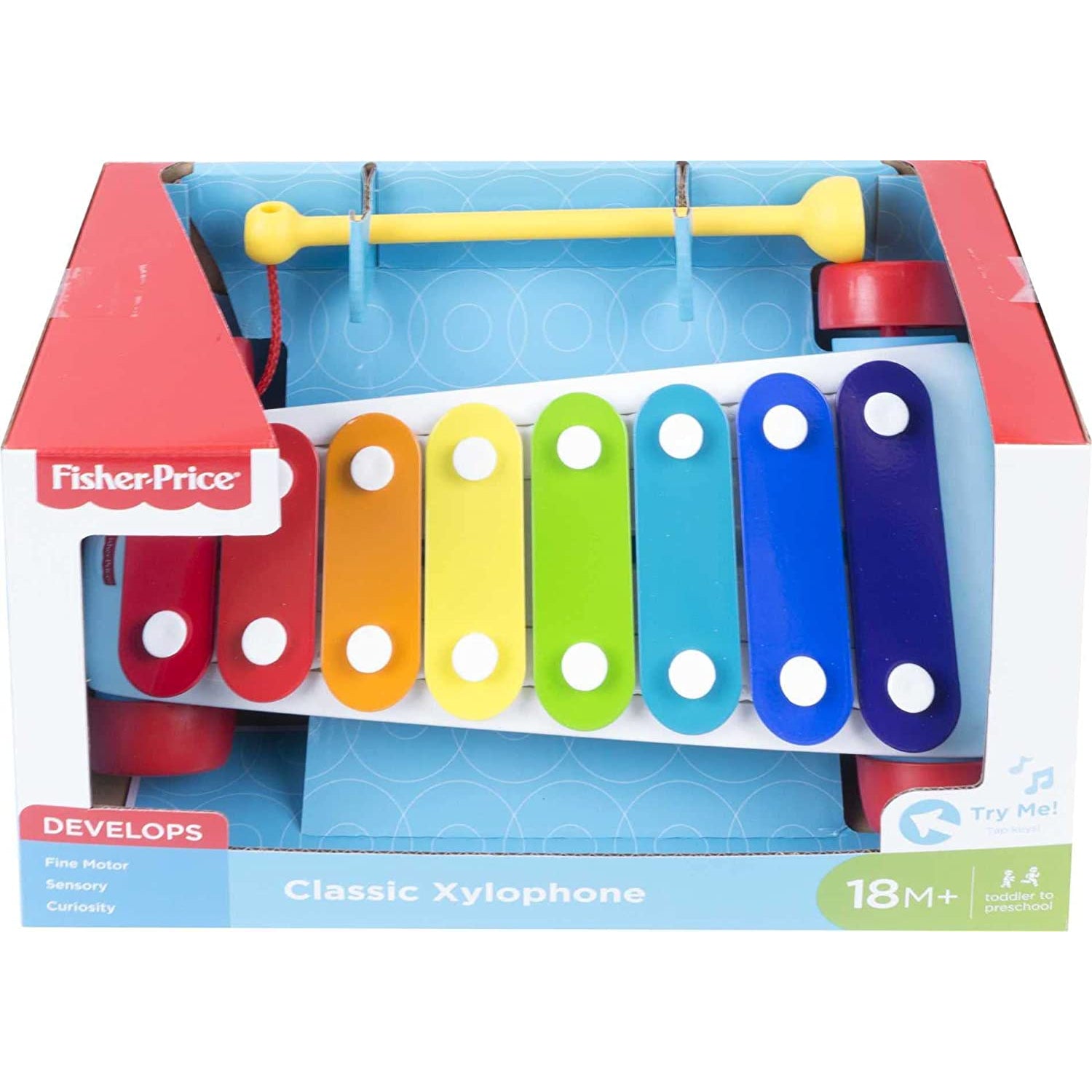 Fisher-Price Toddler Pull Toy, Classic Xylophone Pretend Musical Instrument