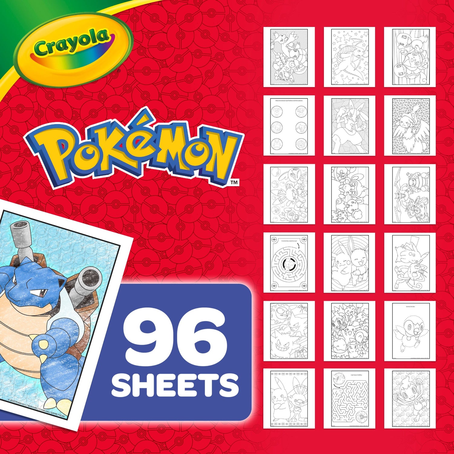 Crayola Coloring Book-Pokemon, 96 Pages