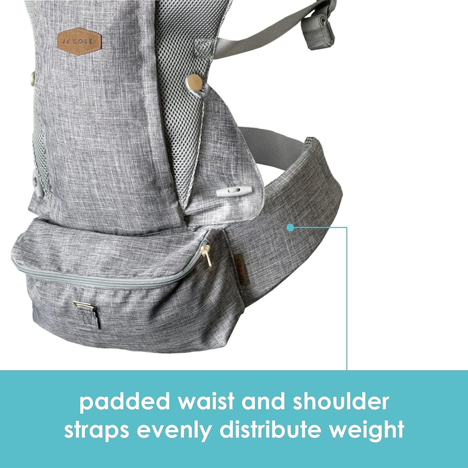 JJ Cole Peek 5-in-1 Position Convertible Baby Carrier, Travel-Friendly and Packable, Convenient Carr