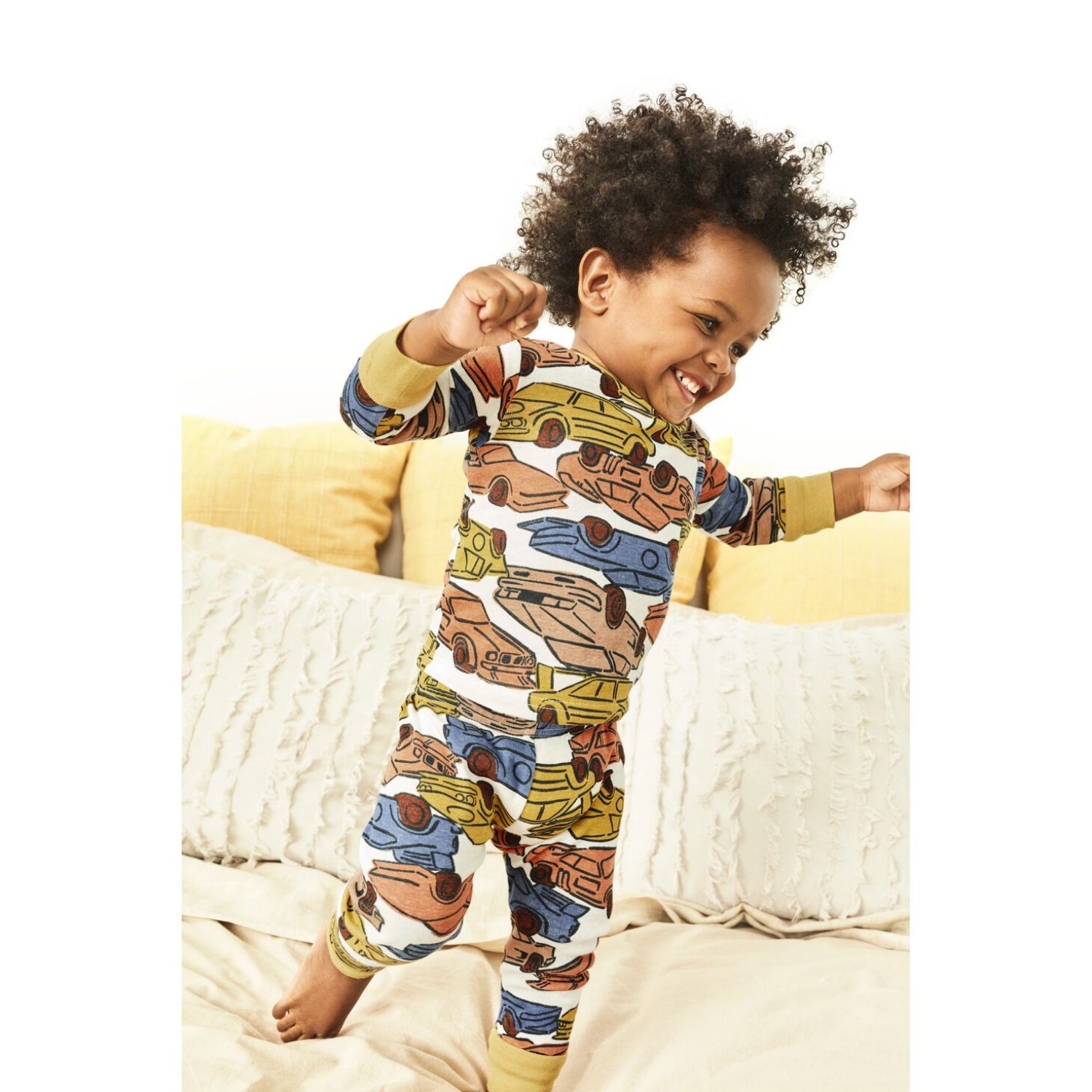 Carters Boys 2T-5T 4-Piece Stripes & Cars 100% Snug Fit Cotton Pajamas