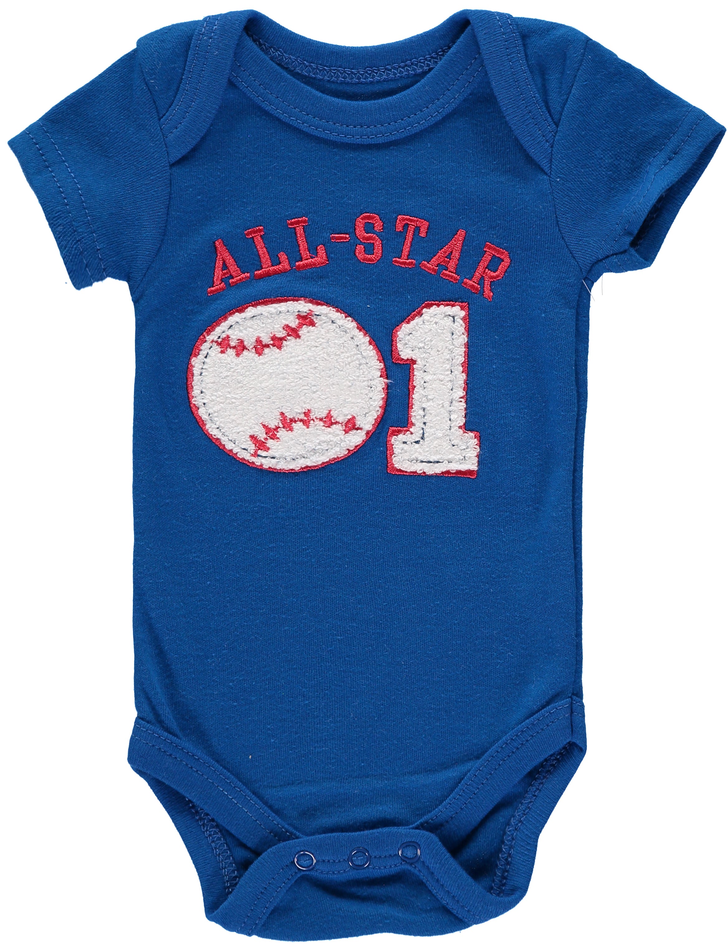 Bon Bebe Boys 0-9 Months All Star Short Sleeve Bodysuit, 4-Pack