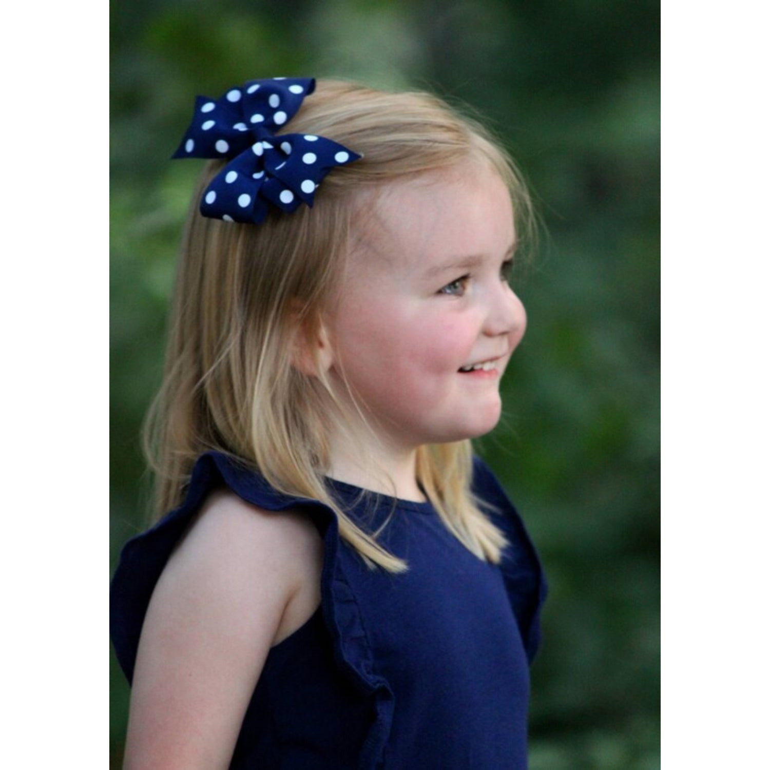 French Toast Perforated Dots Two Tone Bow Barrette