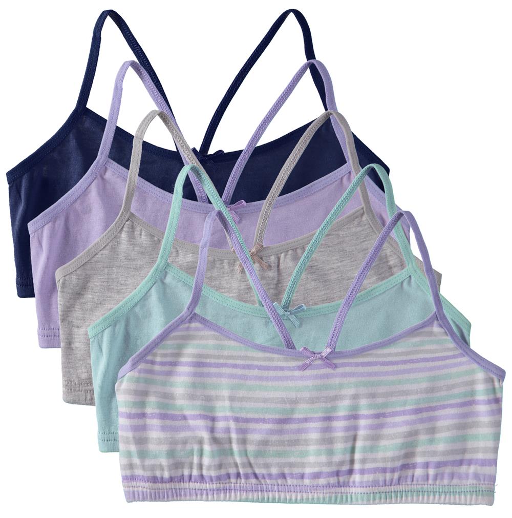 Rene Rofe Girls 7-16 Evie Bralette 5-Pack