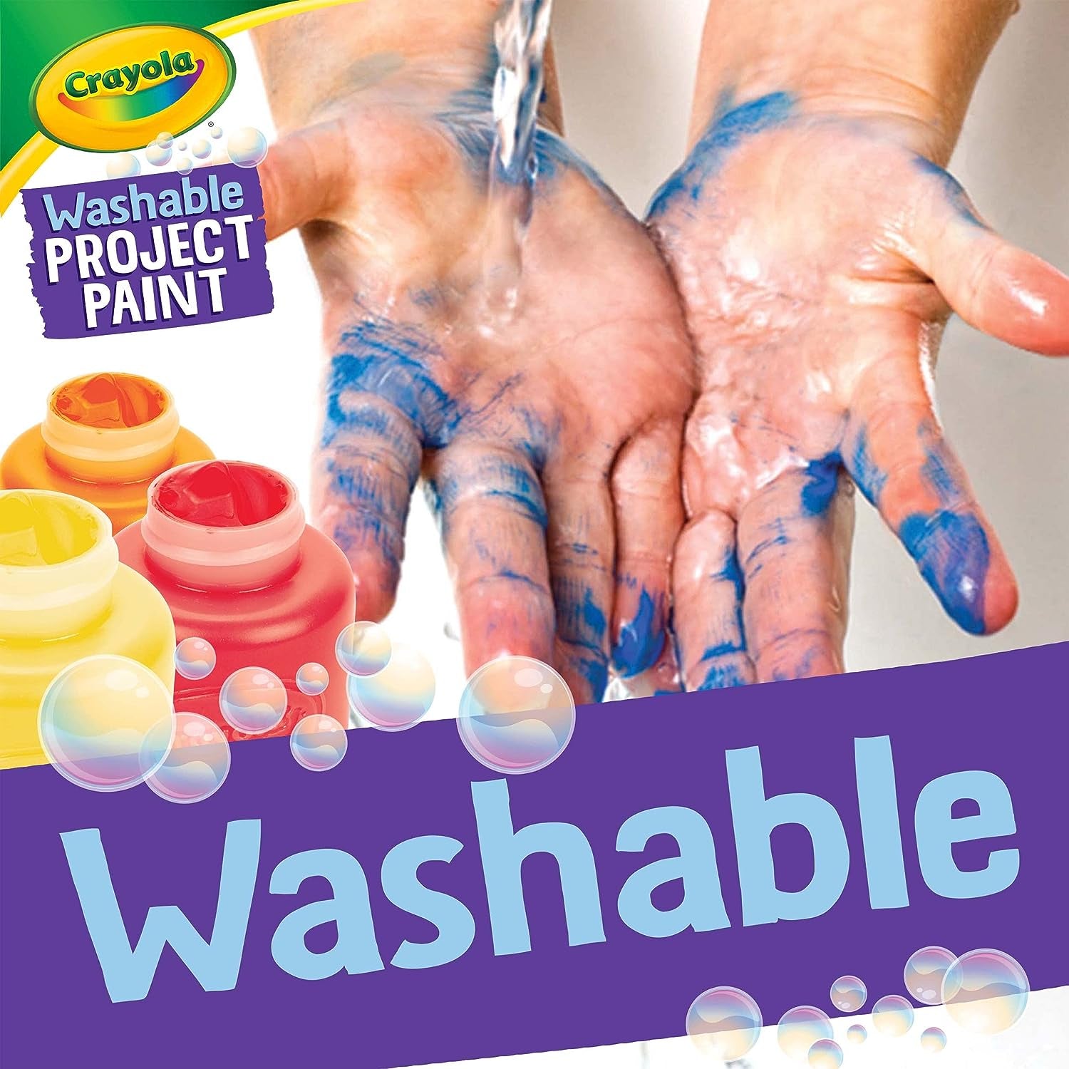 Crayola Washable Kids Paint, 6 Count, Kids At Home Activities, Painting Supplies, Gift, Assorted