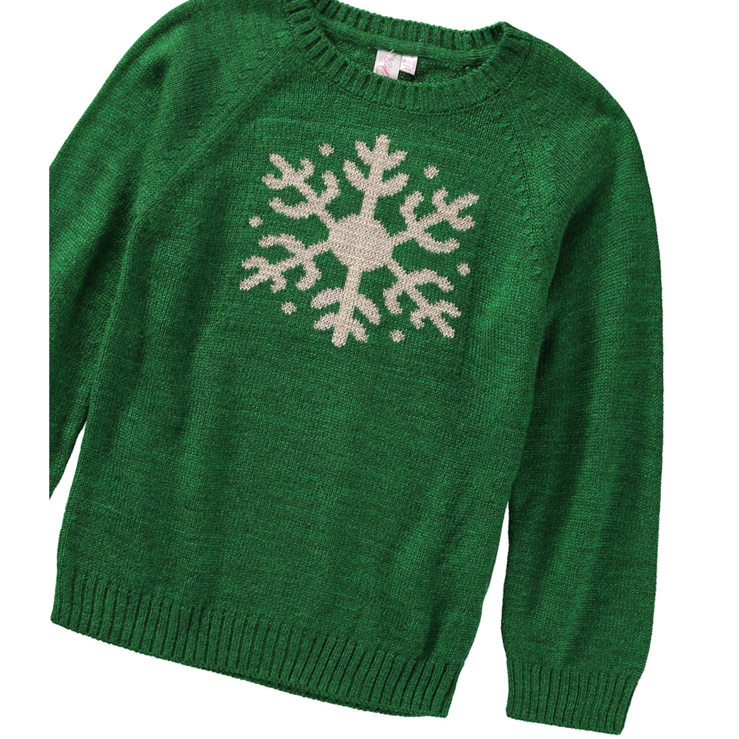 Cyndeelee Girls 2-16 Lurex Snowflake Sweater