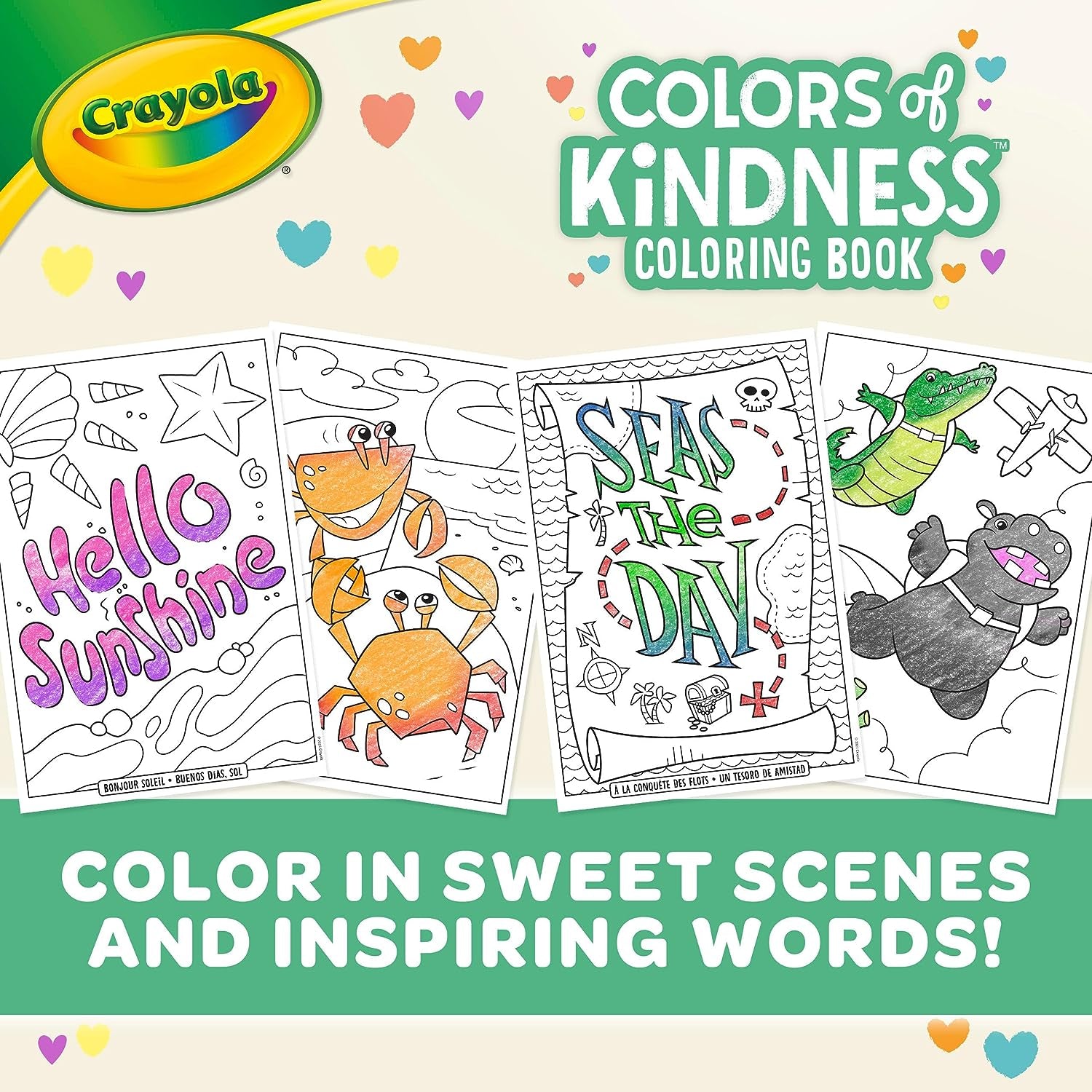 Crayola Colours of Kindness Colouring Book (48 Pages) - Colours and Images That Represent Good Feeli